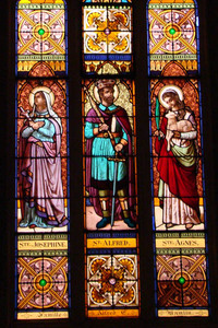 St. Josephine, St. Alfred, St. Agnes, close-up